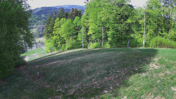 Prostřední část sjezdovky a snowpark