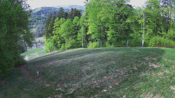 Prostřední část sjezdovky a snowpark
