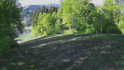 Prostřední část sjezdovky a snowpark
