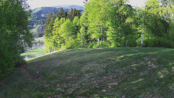 Prostřední část sjezdovky a snowpark