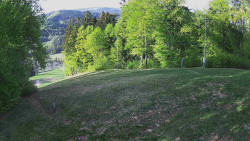Prostřední část sjezdovky a snowpark