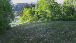 Prostřední část sjezdovky a snowpark
