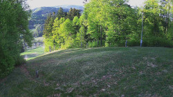 Prostřední část sjezdovky a snowpark