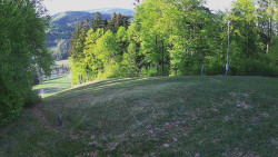 Prostřední část sjezdovky a snowpark