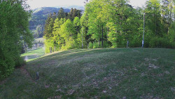 Prostřední část sjezdovky a snowpark