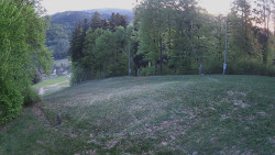 Prostřední část sjezdovky a snowpark
