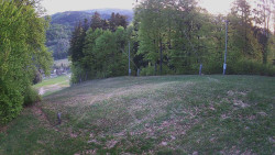 Prostřední část sjezdovky a snowpark