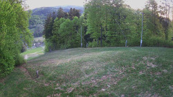 Prostřední část sjezdovky a snowpark