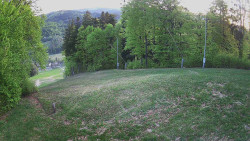 Prostřední část sjezdovky a snowpark