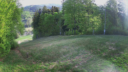 Prostřední část sjezdovky a snowpark