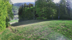 Prostřední část sjezdovky a snowpark