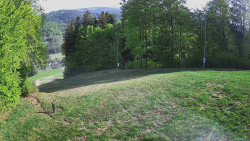 Prostřední část sjezdovky a snowpark