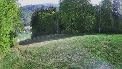 Prostřední část sjezdovky a snowpark