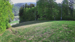 Prostřední část sjezdovky a snowpark