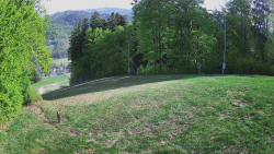 Prostřední část sjezdovky a snowpark