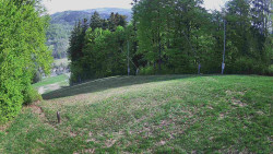 Prostřední část sjezdovky a snowpark