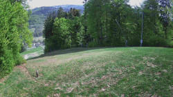 Prostřední část sjezdovky a snowpark
