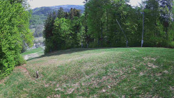 Prostřední část sjezdovky a snowpark