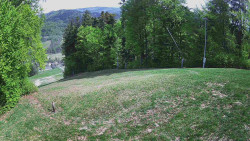 Prostřední část sjezdovky a snowpark