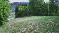 Prostřední část sjezdovky a snowpark