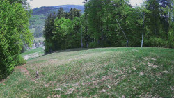 Prostřední část sjezdovky a snowpark