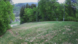 Prostřední část sjezdovky a snowpark