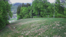 Prostřední část sjezdovky a snowpark