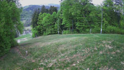 Prostřední část sjezdovky a snowpark