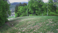 Prostřední část sjezdovky a snowpark