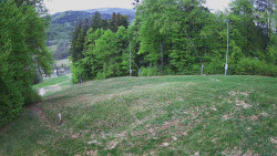 Prostřední část sjezdovky a snowpark