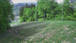 Prostřední část sjezdovky a snowpark