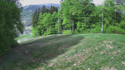 Prostřední část sjezdovky a snowpark