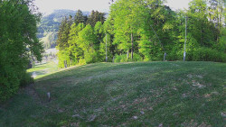 Prostřední část sjezdovky a snowpark