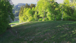 Prostřední část sjezdovky a snowpark