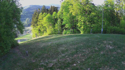 Prostřední část sjezdovky a snowpark