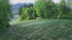 Prostřední část sjezdovky a snowpark