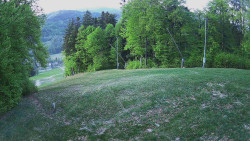 Prostřední část sjezdovky a snowpark