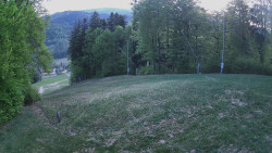 Prostřední část sjezdovky a snowpark