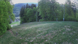 Prostřední část sjezdovky a snowpark