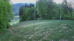 Prostřední část sjezdovky a snowpark