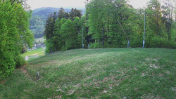 Prostřední část sjezdovky a snowpark