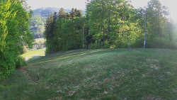 Prostřední část sjezdovky a snowpark