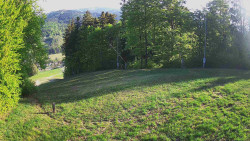 Prostřední část sjezdovky a snowpark