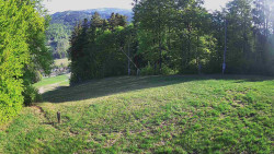 Prostřední část sjezdovky a snowpark