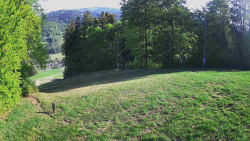 Prostřední část sjezdovky a snowpark