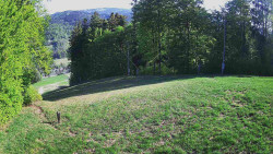 Prostřední část sjezdovky a snowpark