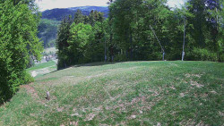 Prostřední část sjezdovky a snowpark