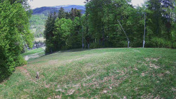 Prostřední část sjezdovky a snowpark