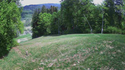 Prostřední část sjezdovky a snowpark