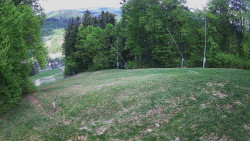 Prostřední část sjezdovky a snowpark